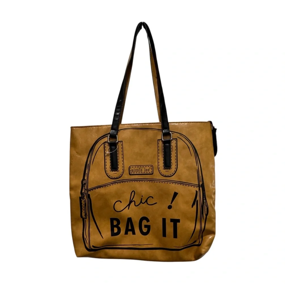 Nicole Lee Tan and Black Tote Bag